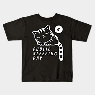 Public Sleeping Day, Special Occasion Kids T-Shirt